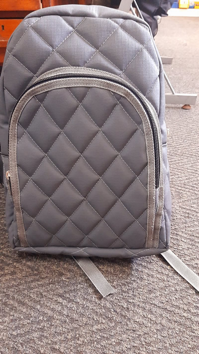 Diamond stitch small back pack